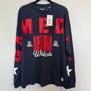 Arizona Wildcats Game day Pressbox Oversized Long Sleeve Shirt Men’s OS New NWT
